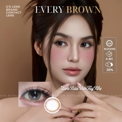 Kính áp tròng 6 tháng EVERY BROWN màu nâu sáng tây giãn tròng nhỏ GTRENDY - MCK1