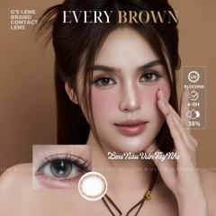 Kính áp tròng 6 tháng EVERY BROWN màu nâu sáng tây giãn tròng nhỏ GTRENDY - MCK1