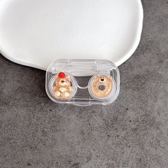 Khay Mini 3D Gấu Dâu Brown-Case Đựng Lens
