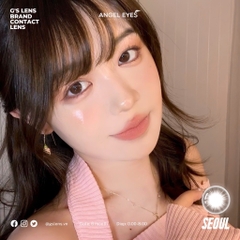 Kính Áp Tròng Lens Mắt Angel Eyes Silicone Hydrogel SEOUL Brown Size XS 12.8mm (0-8 độ)