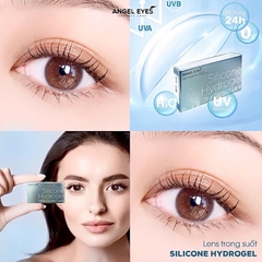 Kính Áp Tròng Lens Mắt Angel Eyes Silicone Hydrogel Trong Suốt Không Màu (0-10 độ)