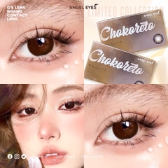 Kính Áp Tròng Lens Mắt Angel Eyes Silicone Hydrogel CHOKORETO CHOCO Size M 14.5 mm (0-8 độ)