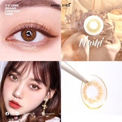Kính Áp Tròng Lens Mắt Angel Eyes NAMI Brown Size XS 12.8mm (0-8 độ)