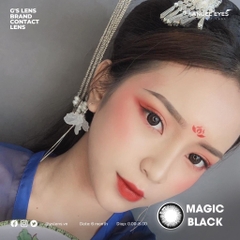 Kính Áp Tròng Lens Mắt Angel Eyes MAGIC BLACK Size M 14.5mm (0-6 độ)