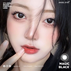 Kính Áp Tròng Lens Mắt Angel Eyes MAGIC BLACK Size M 14.5mm (0-6 độ)