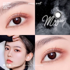 Kính Áp Tròng Lens Mắt Angel Eyes MAGIC BLACK Size M 14.5mm (0-6 độ)