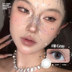 Kính áp tròng 6 tháng FILL GRAY màu xám trong tự nhiên giãn tròng nhỏ GTRENDY - MC38