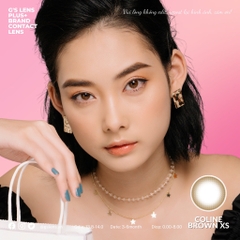 Kính áp tròng 6 tháng COLINE BROWN màu nâu tự nhiên giãn tròng nhỏ