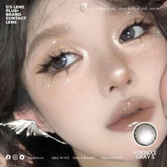 Kính áp tròng 6 tháng MIRACLE GRAY màu xám tự nhiên giãn tròng nhỏ