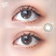 Kính áp tròng 6 tháng SHINE BROWN màu nâu tự nhiên giãn tròng nhỏ