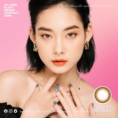 Kính áp tròng 6 tháng LIGHT BROWN màu nâu sáng tây giãn tròng nhỏ