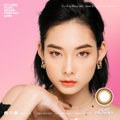 Kính áp tròng 6 tháng LIGHT BROWN màu nâu sáng tây giãn tròng nhỏ