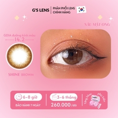 Kính áp tròng 6 tháng LIGHT BROWN màu nâu sáng tây giãn tròng nhỏ