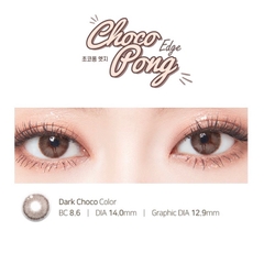 Kính áp tròng 6 tháng DARK CHOCO màu choco tự nhiên giãn tròng nhỏ