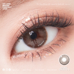 Kính áp tròng 6 tháng DARK CHOCO màu choco tự nhiên giãn tròng nhỏ