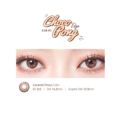 Kính áp tròng 6 tháng CARAMEL CHOCO màu choco tự nhiên giãn tròng nhỏ