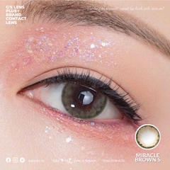 Kính áp tròng 6 tháng MIRACLE BROWN màu nâu tự nhiên giãn tròng nhỏ