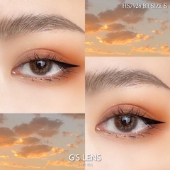 Kính Áp Tròng Lens Mắt HS7928 Brown Size S 14.2mm (0-6 độ)