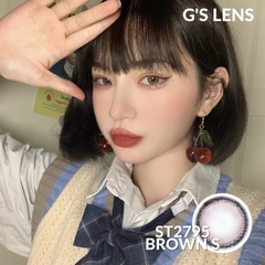 Kính áp tròng 6 tháng ST2795 BROWN màu nâu sáng tây giãn tròng nhỏ GTRENDY - MC38