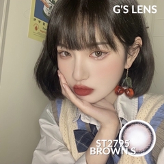 Kính áp tròng 6 tháng ST2795 BROWN màu nâu sáng tây giãn tròng nhỏ GTRENDY - MC38