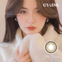 Kính áp tròng 6 tháng ST4966 BROWN màu nâu sáng tây giãn tròng nhỏ GTRENDY - MC38