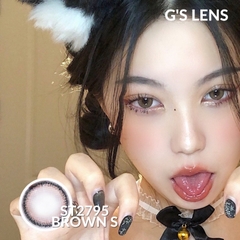 Kính áp tròng 6 tháng ST2795 BROWN màu nâu sáng tây giãn tròng nhỏ GTRENDY - MC38