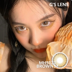 Kính áp tròng 6 tháng MH5123 BROWN màu nâu sáng tây giãn tròng vừa GTRENDY - MC38