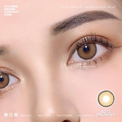 Kính Áp Tròng Lens Mắt ROZE BROWN Size S 14.2mm (0-6 độ)