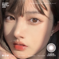Kính áp tròng 6 tháng CAROL CHOCO màu choco tự nhiên giãn tròng nhỏ GTRENDY - MC38