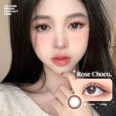 Kính áp tròng 6 tháng ROSE CHOCO màu choco tự nhiên giãn tròng vừa GTRENDY - MC38