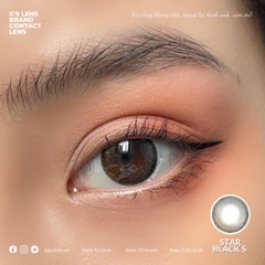Kính Áp Tròng Lens Mắt STAR BLACK Size S 14.2mm (0-6 độ)