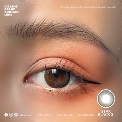 Kính Áp Tròng Lens Mắt STAR BLACK Size S 14.2mm (0-6 độ)
