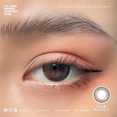 Kính Áp Tròng Lens Mắt STAR BLACK Size S 14.2mm (0-6 độ)