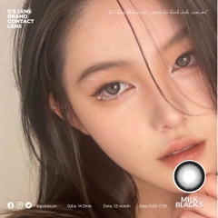 Kính áp tròng 6 tháng MILK BLACK màu đen tự nhiên giãn tròng nhẹ GTRENDY - MC38
