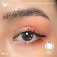 Kính áp tròng 6 tháng HONEY BLUE màu xanh dương tự nhiên giãn tròng nhỏ GTRENDY - MC38