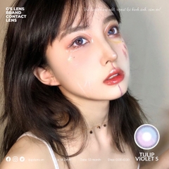 Kính áp tròng 6 tháng TULIP VIOLET BLUE màu tím xanh sáng tây giãn tròng nhỏ GTRENDY - MC38