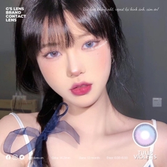 Kính áp tròng 6 tháng TULIP VIOLET BLUE màu tím xanh sáng tây giãn tròng nhỏ GTRENDY - MC38