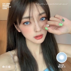 Kính áp tròng 6 tháng X624 BLUE màu xanh dương sáng tây giãn tròng nhỏ GTRENDY - MC38