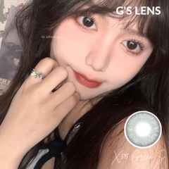 Kính áp tròng 6 tháng X595 GREEN màu xanh lá tự nhiên giãn tròng nhỏ GTRENDY - MC38