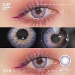 Kính áp tròng 6 tháng XIRIA VIOLET màu tím sáng tây giãn tròng nhỏ GTRENDY - MC38