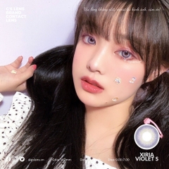 Kính áp tròng 6 tháng XIRIA VIOLET màu tím sáng tây giãn tròng nhỏ GTRENDY - MC38