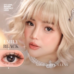 Kính áp tròng 6 tháng EMILY BLACK màu đen xám tự nhiên giãn tròng nhẹ GTRENDY - MC38