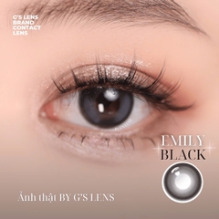Kính áp tròng 6 tháng EMILY BLACK màu đen xám tự nhiên giãn tròng nhẹ GTRENDY - MC38