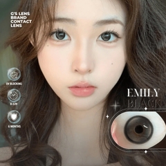 Kính áp tròng 6 tháng EMILY BLACK màu đen xám tự nhiên giãn tròng nhẹ GTRENDY - MC38