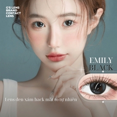 Kính áp tròng 6 tháng EMILY BLACK màu đen xám tự nhiên giãn tròng nhẹ GTRENDY - MC38