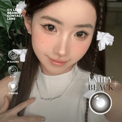 Kính áp tròng 6 tháng EMILY BLACK màu đen xám tự nhiên giãn tròng nhẹ GTRENDY - MC38