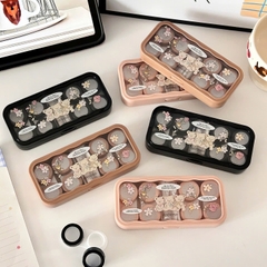 Khay 4 Cặp Gấu Thỏ Các Loại - Case Hộp Đựng Lens
