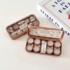 Khay 4 Cặp Gấu Thỏ Các Loại - Case Hộp Đựng Lens