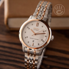 DOXA EXECUTIVE D221RSV – NỮ – KÍNH SAPPHIRE – AUTOMATIC (TỰ ĐỘNG) – MẶT SỐ 31 MM, ĐÍNH 14 VIÊN KIM CƯƠNG, TRỮ CÓT 38 GIỜ