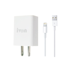 Củ sạc Ivon Fast Charger + cáp USB-A to Lightning (AD-33) - White